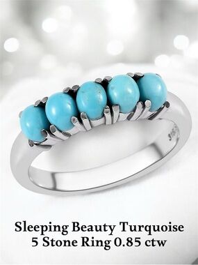 Sleeping Beauty Turquoise 5 Stone Ring